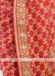 Red Color Bandhani Chiffon Saree